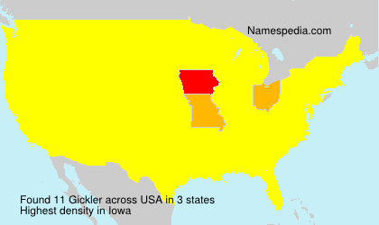 Surname Gickler in USA Surname Gickler in USA