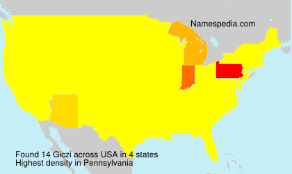 Surname Giczi in USA Surname Giczi in USA
