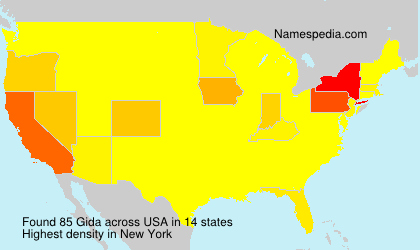 Surname Gida in USA Surname Gida in USA