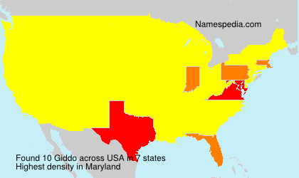 Surname Giddo in USA Surname Giddo in USA