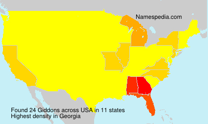 Surname Giddons in USA Surname Giddons in USA