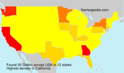 Surname Gidion in USA Surname Gidion in USA