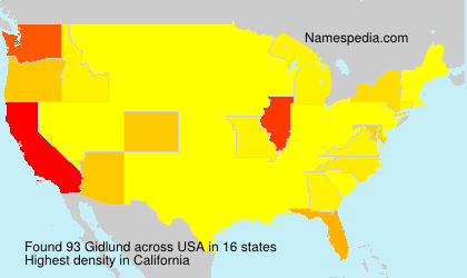 Surname Gidlund in USA Surname Gidlund in USA