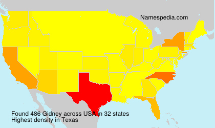 Surname Gidney in USA Surname Gidney in USA