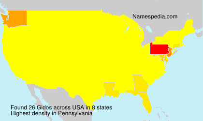 Surname Gidos in USA Surname Gidos in USA