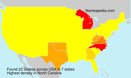 Surname Giebas in USA Surname Giebas in USA