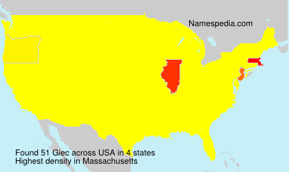 Surname Giec in USA Surname Giec in USA