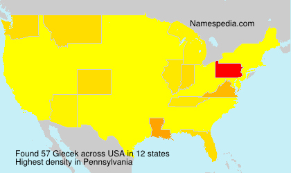 Surname Giecek in USA Surname Giecek in USA