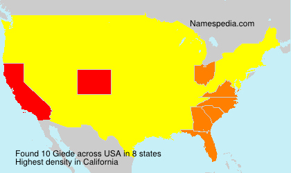 Surname Giede in USA Surname Giede in USA