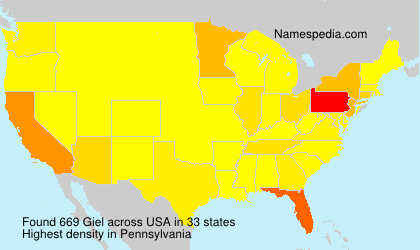 Surname Giel in USA Surname Giel in USA