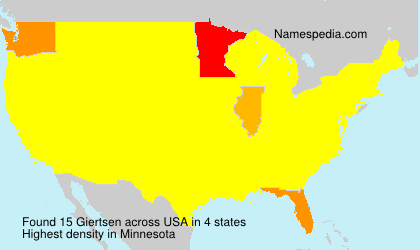 Surname Giertsen in USA Surname Giertsen in USA