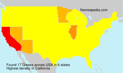 Surname Giesea in USA Surname Giesea in USA