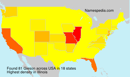 Surname Gieson in USA Surname Gieson in USA