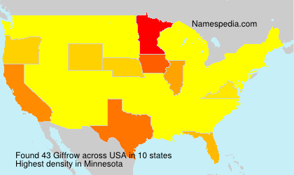 Surname Giffrow in USA Surname Giffrow in USA