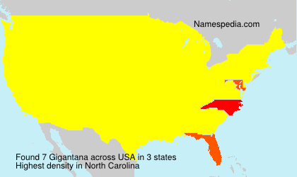 Surname Gigantana in USA Surname Gigantana in USA