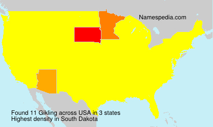 Surname Gikling in USA Surname Gikling in USA