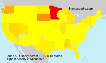Surname Gilbery in USA Surname Gilbery in USA
