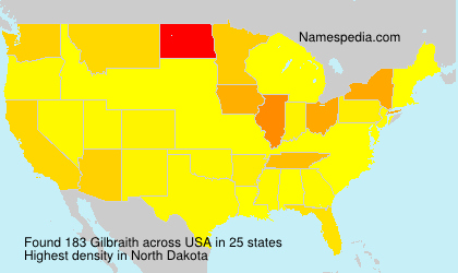 Surname Gilbraith in USA Surname Gilbraith in USA
