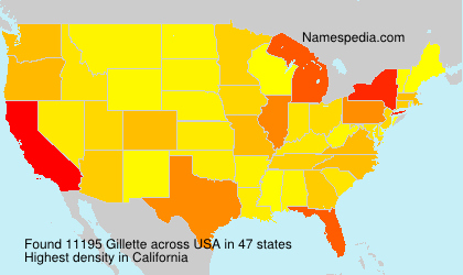 Surname Gillette in USA Surname Gillette in USA