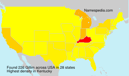 Surname Gillim in USA