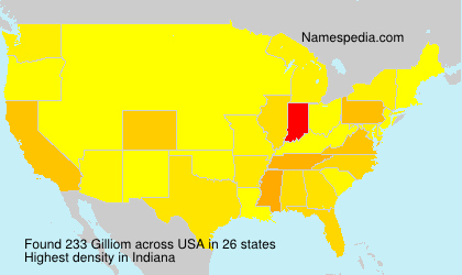 Surname Gilliom in USA Surname Gilliom in USA