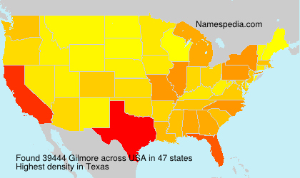 Surname Gilmore in USA Surname Gilmore in USA