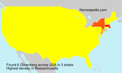Surname Gilsenberg in USA Surname Gilsenberg in USA