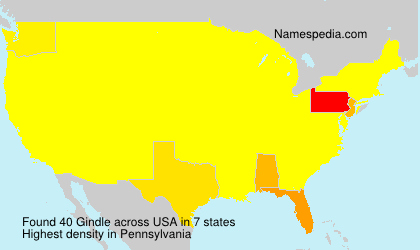 Surname Gindle in USA Surname Gindle in USA