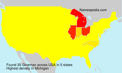 Surname Gineman in USA Surname Gineman in USA