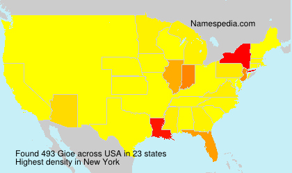 Surname Gioe in USA