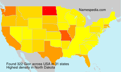 Surname Gion in USA Surname Gion in USA