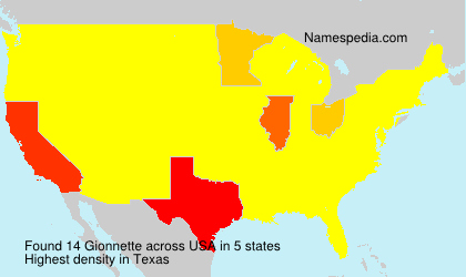 Surname Gionnette in USA Surname Gionnette in USA
