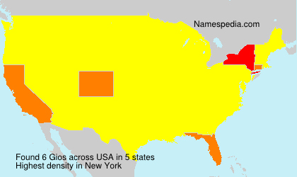 Surname Gios in USA Surname Gios in USA