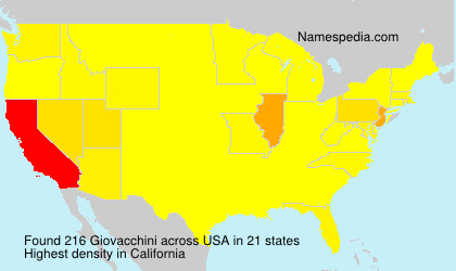 Surname Giovacchini in USA Surname Giovacchini in USA