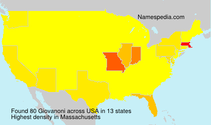 Surname Giovanoni in USA Surname Giovanoni in USA