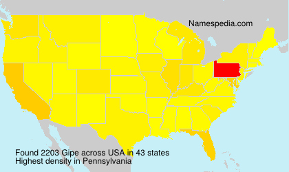 Surname Gipe in USA Surname Gipe in USA