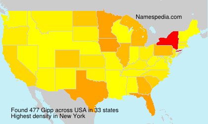 Surname Gipp in USA Surname Gipp in USA