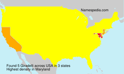 Surname Giradelli in USA Surname Giradelli in USA