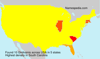 Surname Girdvainis in USA Surname Girdvainis in USA