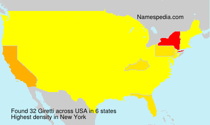 Surname Giretti in USA Surname Giretti in USA