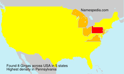Surname Girgas in USA Surname Girgas in USA