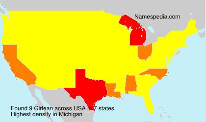 Surname Girlean in USA Surname Girlean in USA