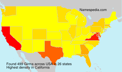 Surname Girma in USA Surname Girma in USA