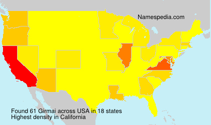Surname Girmai in USA Surname Girmai in USA