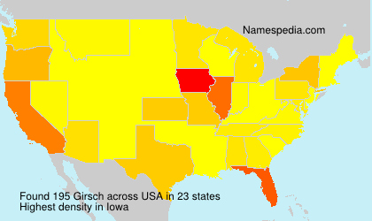 Surname Girsch in USA Surname Girsch in USA