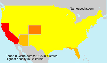 Surname Gishe in USA Surname Gishe in USA