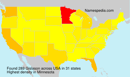 Surname Gislason in USA Surname Gislason in USA