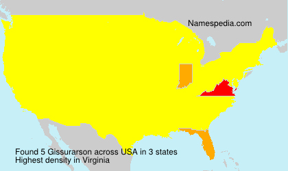 Surname Gissurarson in USA Surname Gissurarson in USA