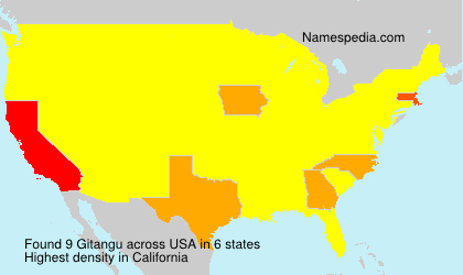 Surname Gitangu in USA Surname Gitangu in USA
