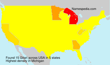 Surname Gitari in USA Surname Gitari in USA